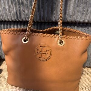 Tory Burch Brown Leather Shoulder Bag
